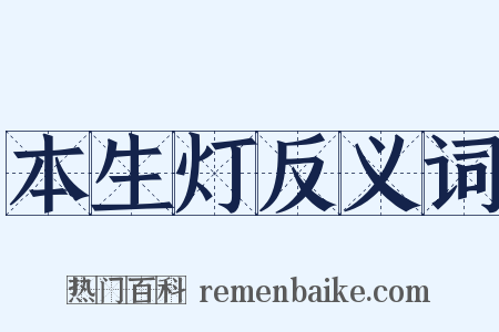 本生灯反义词是什么意思的图片